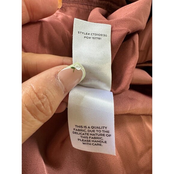 Lulus Enchanted Moments Mauve Pink Satin Ruffled High-Low Surplice Dress XS - Picture 9 of 9